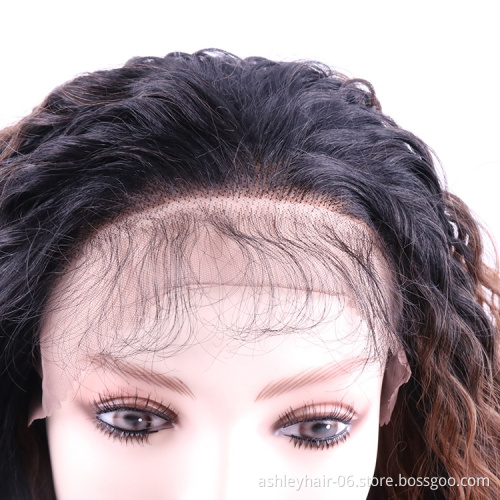 quality synthetic wig premium fiber synthetic lace front wig vendor ombre color natural wave long wig